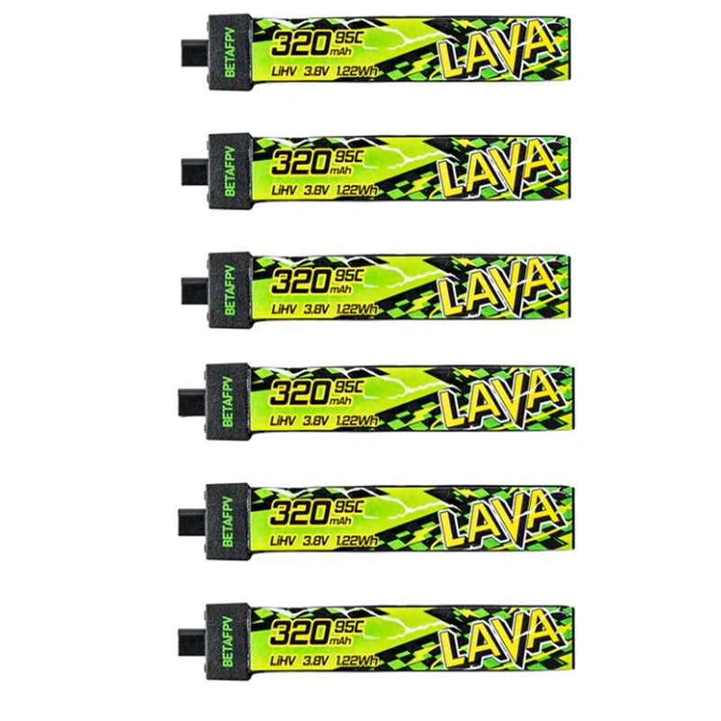 BETAFPV LAVA II 1S 320mah 3.8V 95C Battery BT2.0 Connector ForAir65, Meteor65 Pro, Cetus