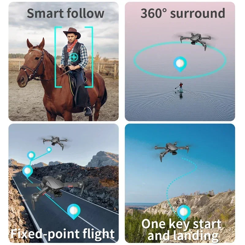 L106 Pro 3 Drone 4K Profesional 3-Axis Gimbal 4K HD Dual Camera 5G GPS Fllow Me Wifi Fpv Brushless Motor Dron RC Quadcopter Toys
