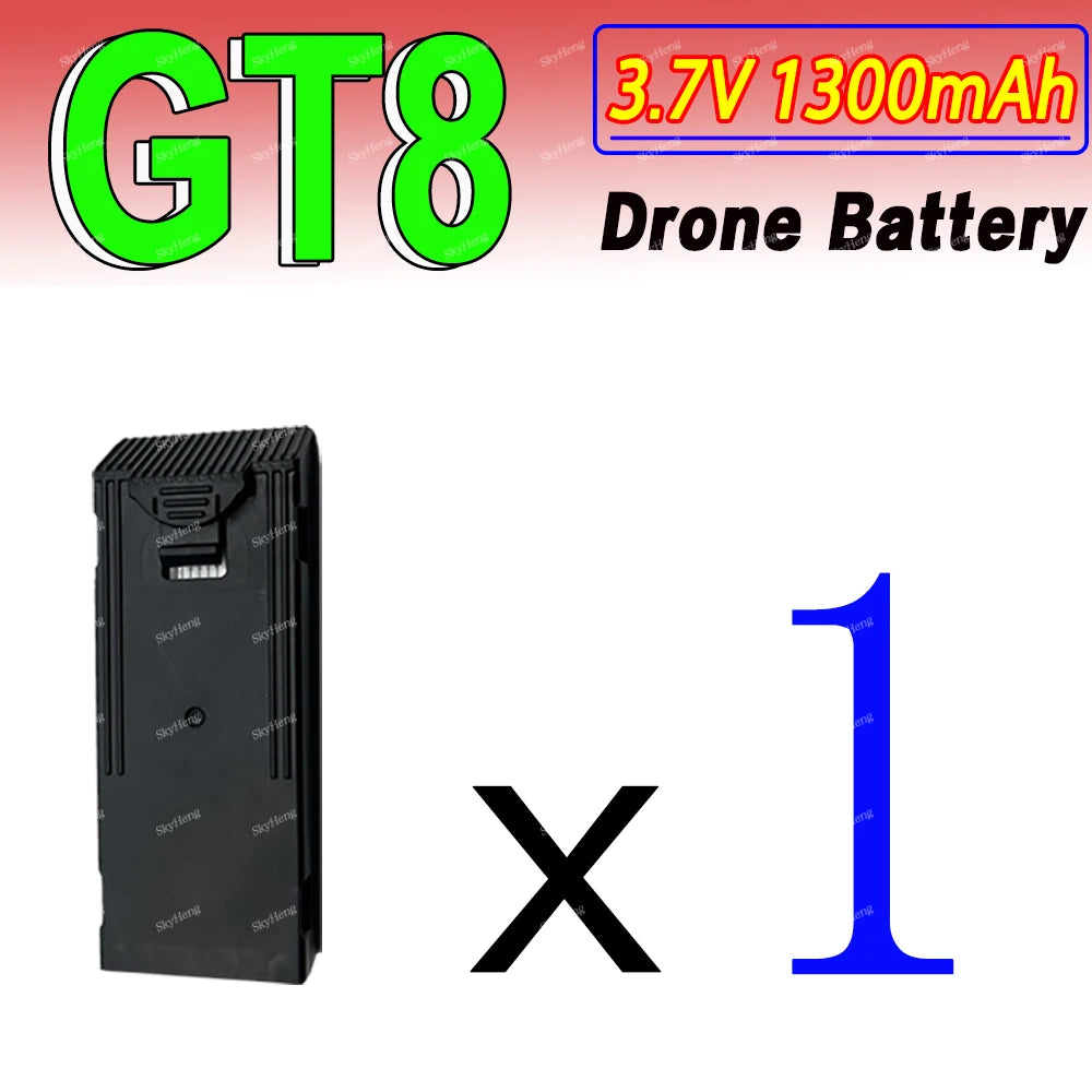 Original GT8 RC Drone Battery 3.7V 1300mAh Battery For GT8 Drone Accessories Parts GT8 RC Plane Replaceable Battery