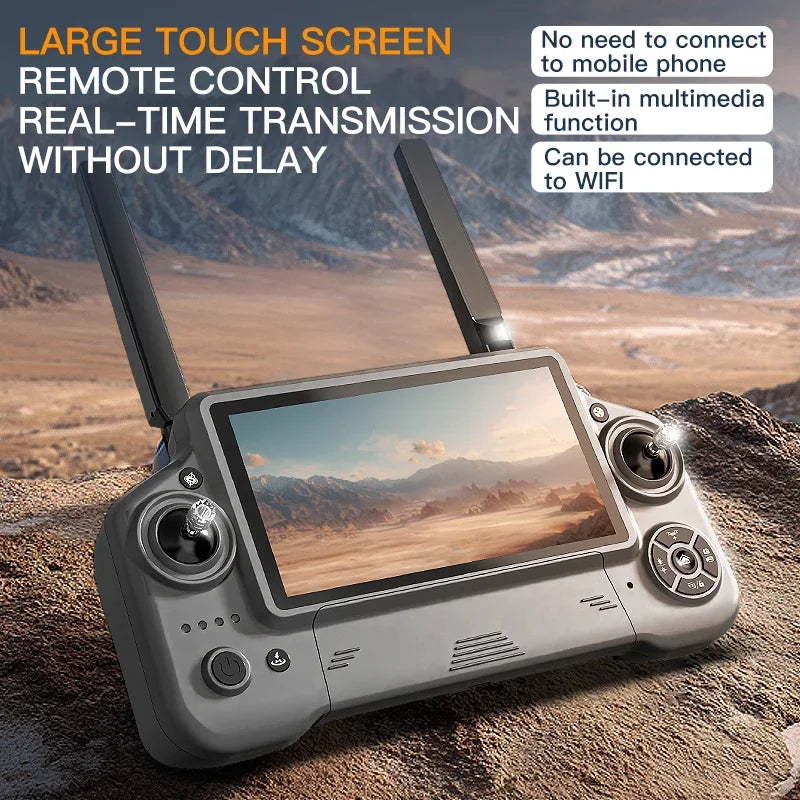 KF100 MAX Drone with 4K Camera 3-Axis Gimbal WiFi Obstacle Avoidance GPS Touch Screen FPV Brushless EIS Electronic Toy