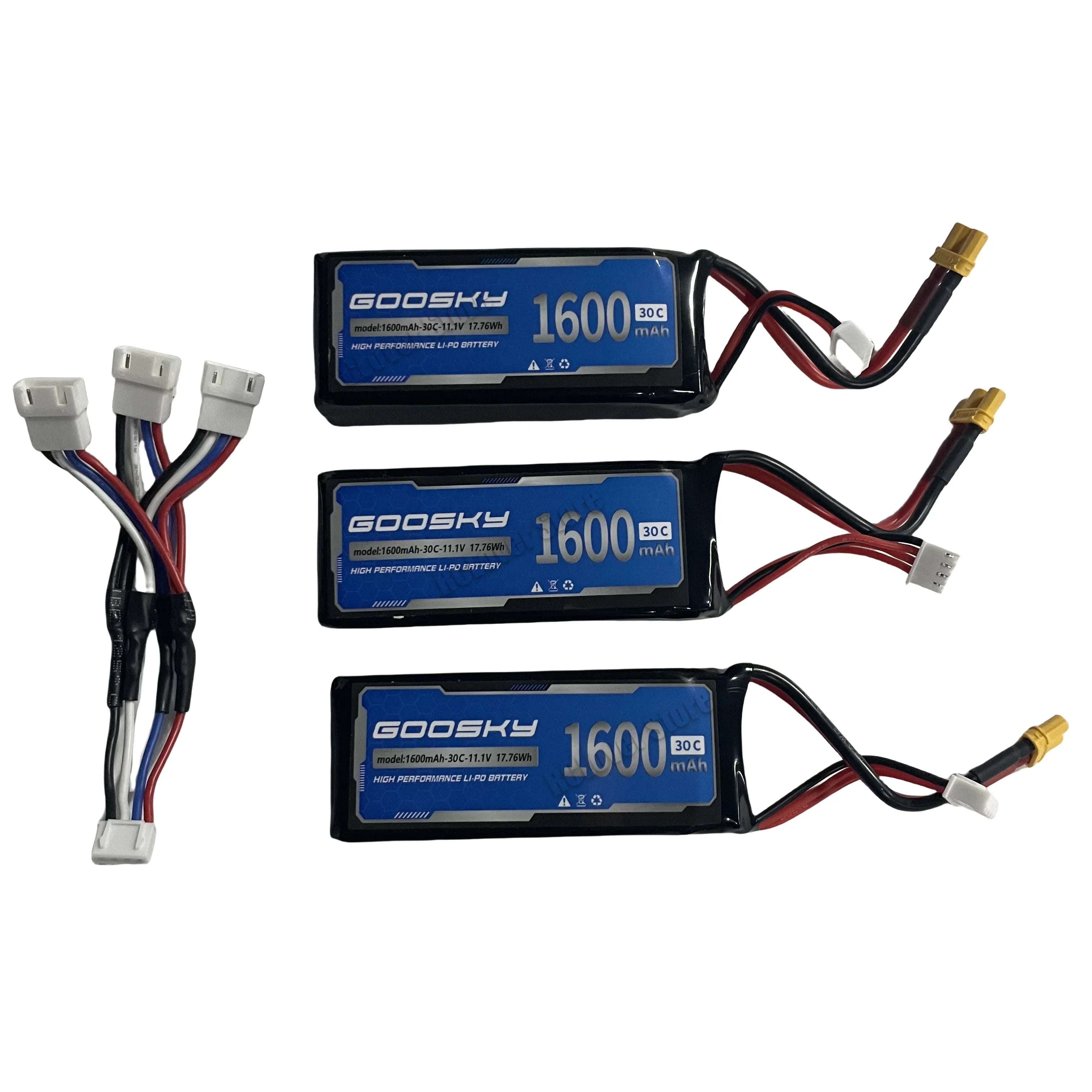 Spec Optimized 11.1V 1600mAh 30C Battery Module Reliable Power Supply 15 Mins Flight Time for UH-1Y GPS RC Helicopter