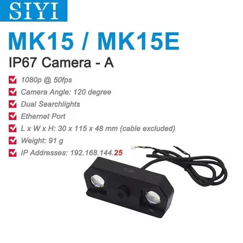 SIYI HM30 MK15 MK15E AK28 VD28 IP Camera IP67 Waterproof HD FPV Camera 1080p 60fps for HM30 MK15 MK15E Air Unit RC Tools