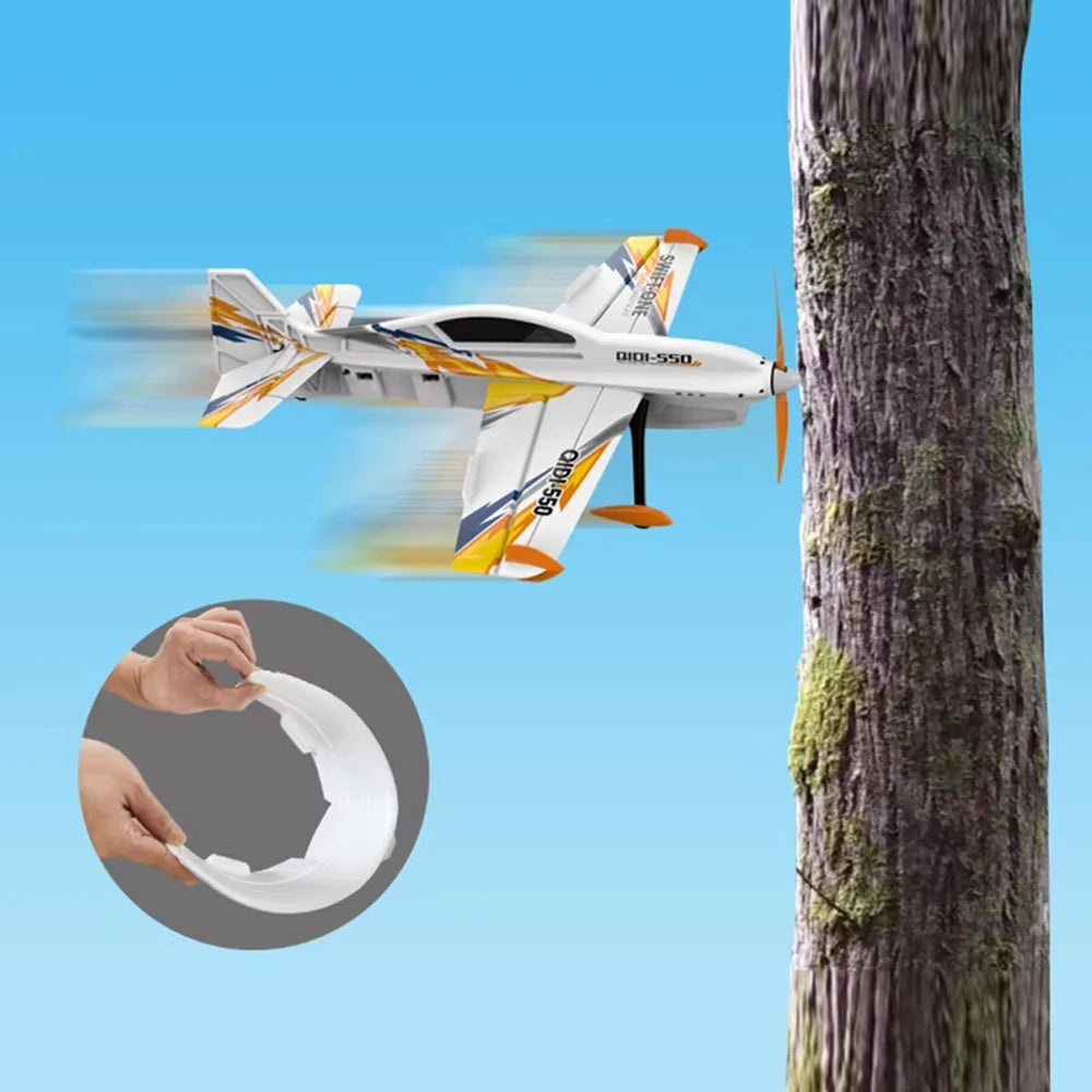 QIDI-550 RC 2.4G Remote Control Aircraft 3D Stunt Glider EPP Foam Brushless Motor Remote Control Aircraft Mode Toy