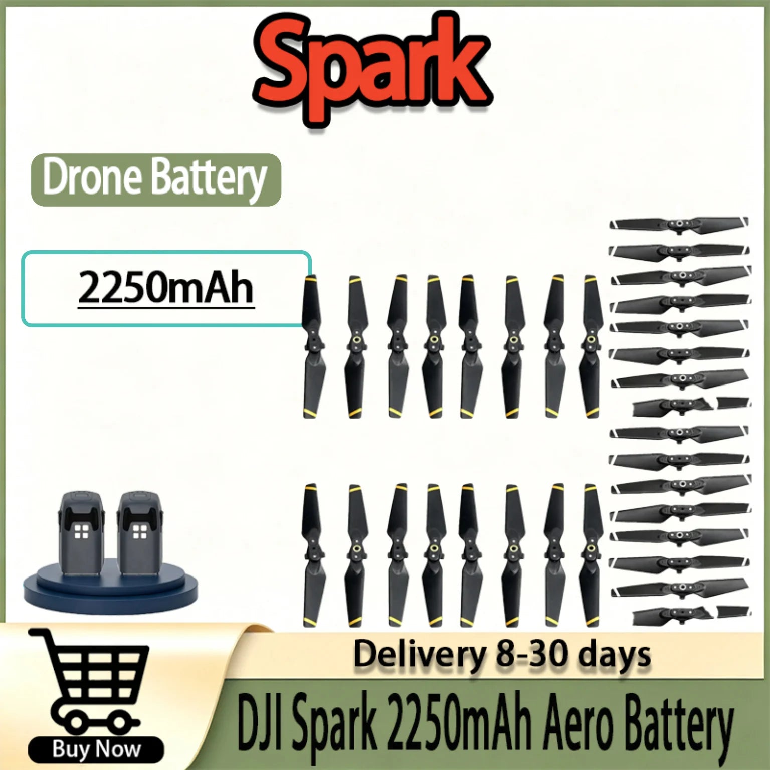 11.4V 1480mAh For DJI Spark Drone Battery, Original Replacement Flight Power Spare Parts Compatible For DJI Spark