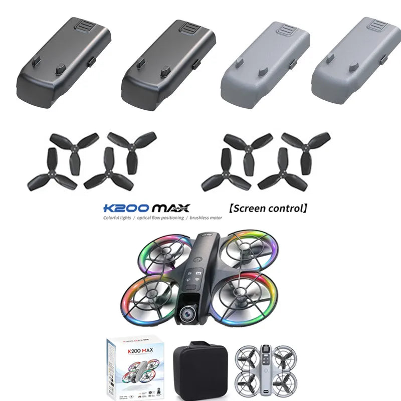 K200 MAX Drone Battery 3.7V 1200MAH Battery/Propeller For K200 Brushless Drone Screen Drone Battery Blades K200MAX Dron Battery