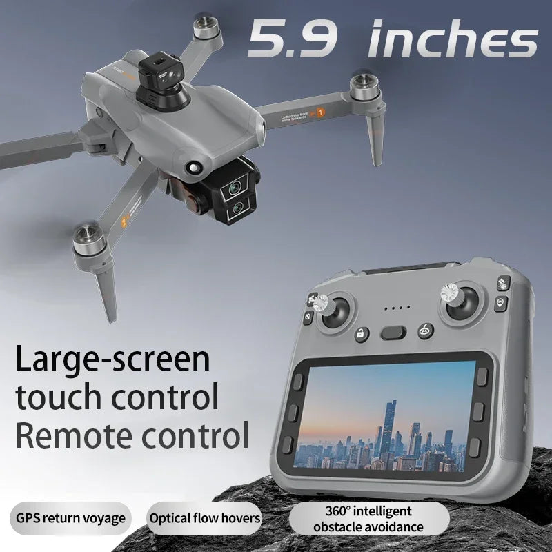 L300 MAX GPS Drone 5G 4K with 5.9-inch Button Screen Control Remote Laser Obstacle Avoidance Aerial Photography Aircraft