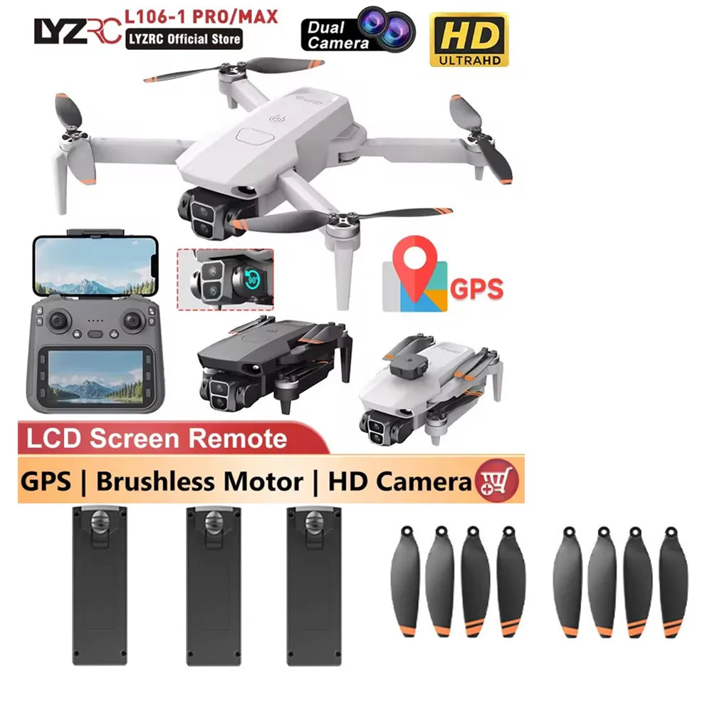 Original L106-1 GPS Drone Battery Accessories 3.7V 2000mAh / Propeller Blade / Use For L106-1 PRO Drone