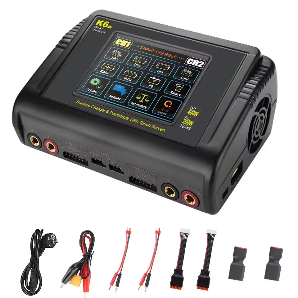 HTRC Original T240/L6X2/C150 Lipo Charger Dual Channel AC 150W DC 240W RC Charger for Lipo NiMH NiCD LiHV NiCd PB Li-ion Battery