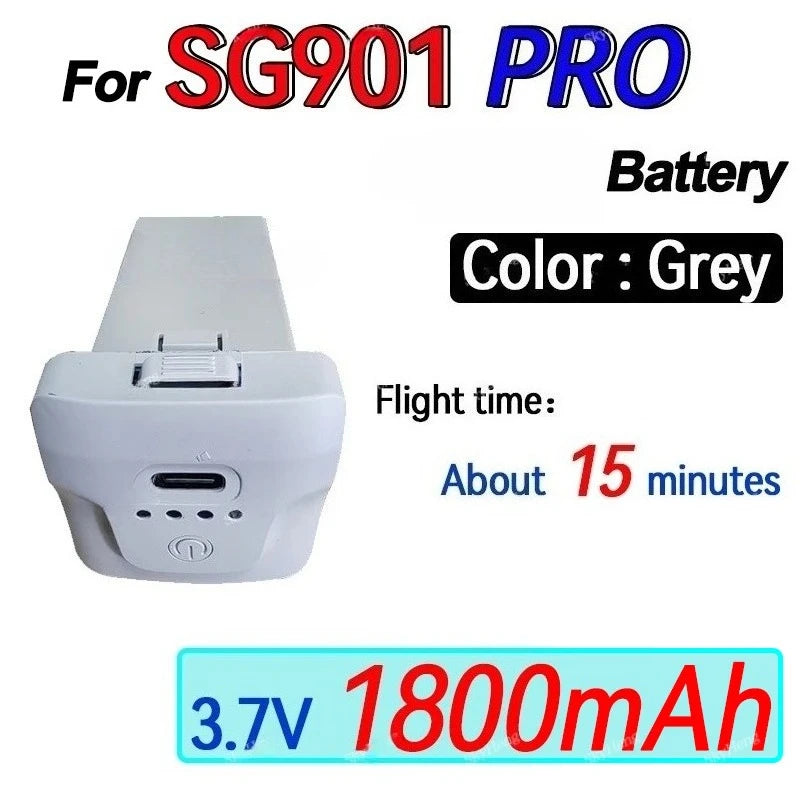 ZLL SG901 Pro/Max Battery 3.7V 1800mAh/3800mAh Replacement Newly upgraded Accessories Part 24mins Flight Time Drone Battery