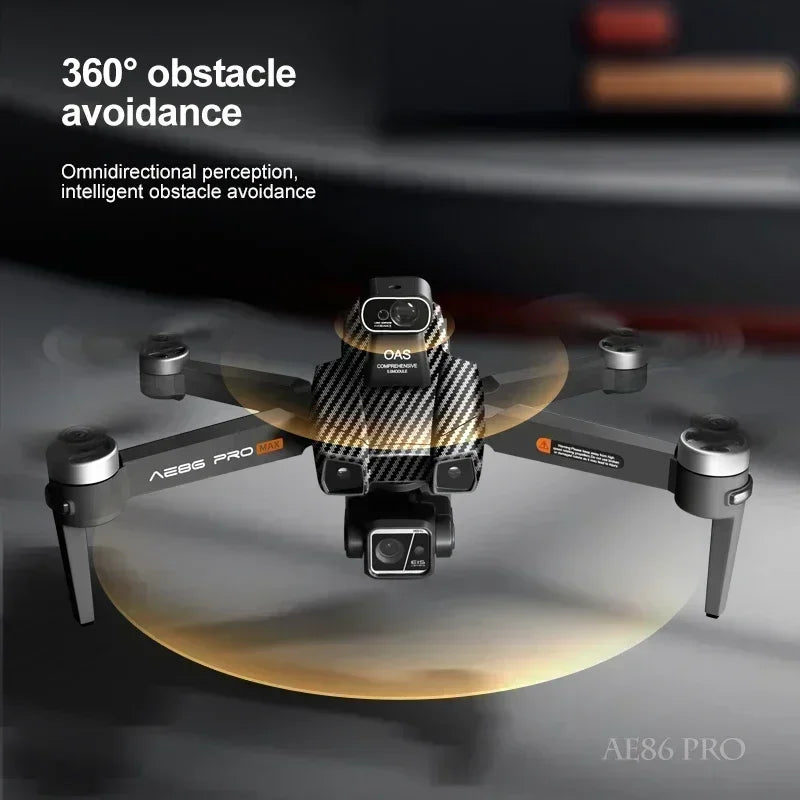 New  AE86 PRO Max+ 8K Professional HD Camera 3-Axis Gimbal Full Obstacle Avoidance GPS FPV Drone