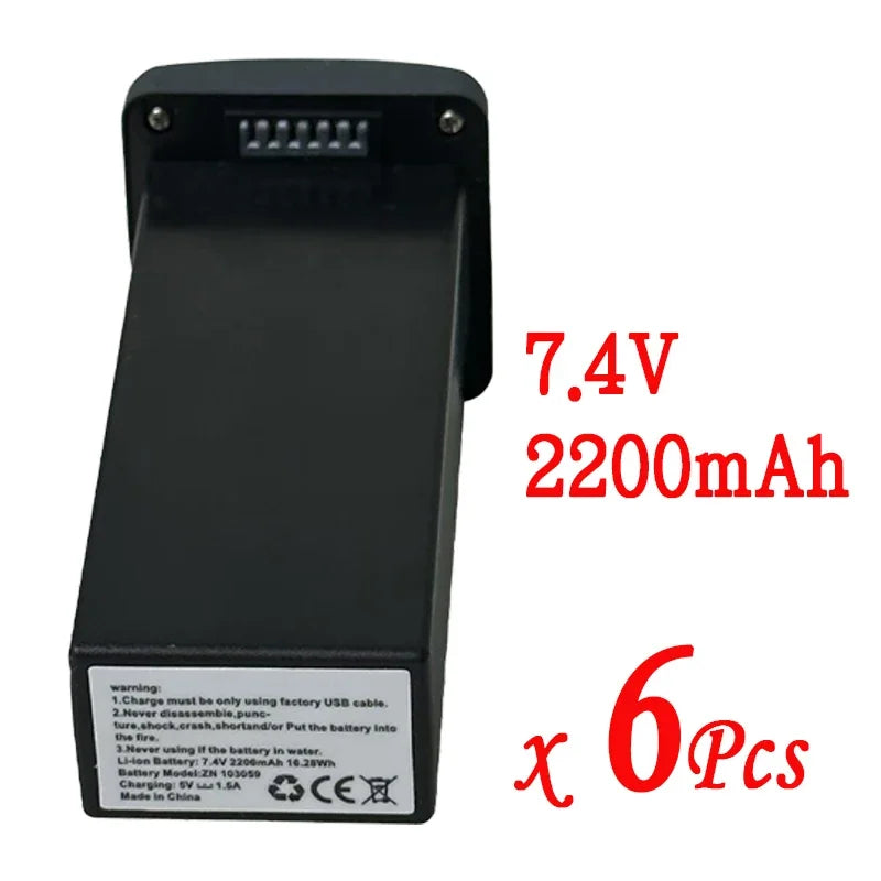 云迅玩具双容量原装飞行电池，适用于SG109 Max2 8K GPS遥控无人机，7.4V 2200mAh/3800mAh备用电源