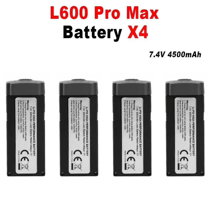LYZRC L600 ProMax Drone Battery 7.4V 4500mAh Extended Life Quadcopter Battery for L600 ProMax Dron Drone Accessories