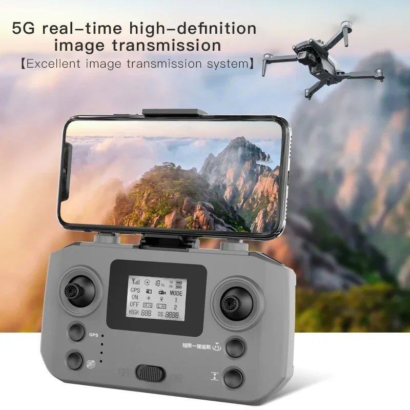 New L600 PRO MAX/PRO GPS Drone 5KM 4K Professional HD Dual Camera 3-Axis Gimbal 360° Obstacle Avoidance Brushless Quadcopter Toy