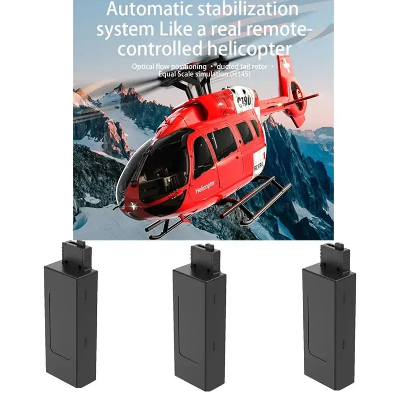 6CH C190 RC Helicopter Full Spare Parts Kit with 6-Axis Gyro 7.4V 1200mAh Battery Included Remote Control Aircraft Kit for Begin