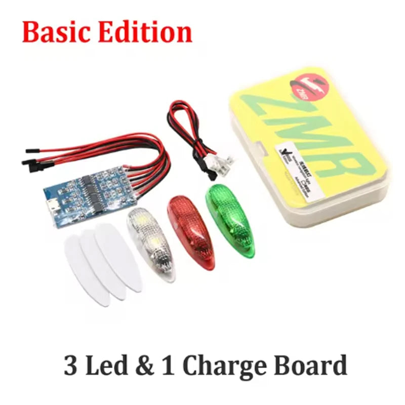 ZMR Wireless Navigation Light III 1S Rechargeable 4 modes LED lights for RC Airplane Hobby Plane Drone Car Boat Toy Part