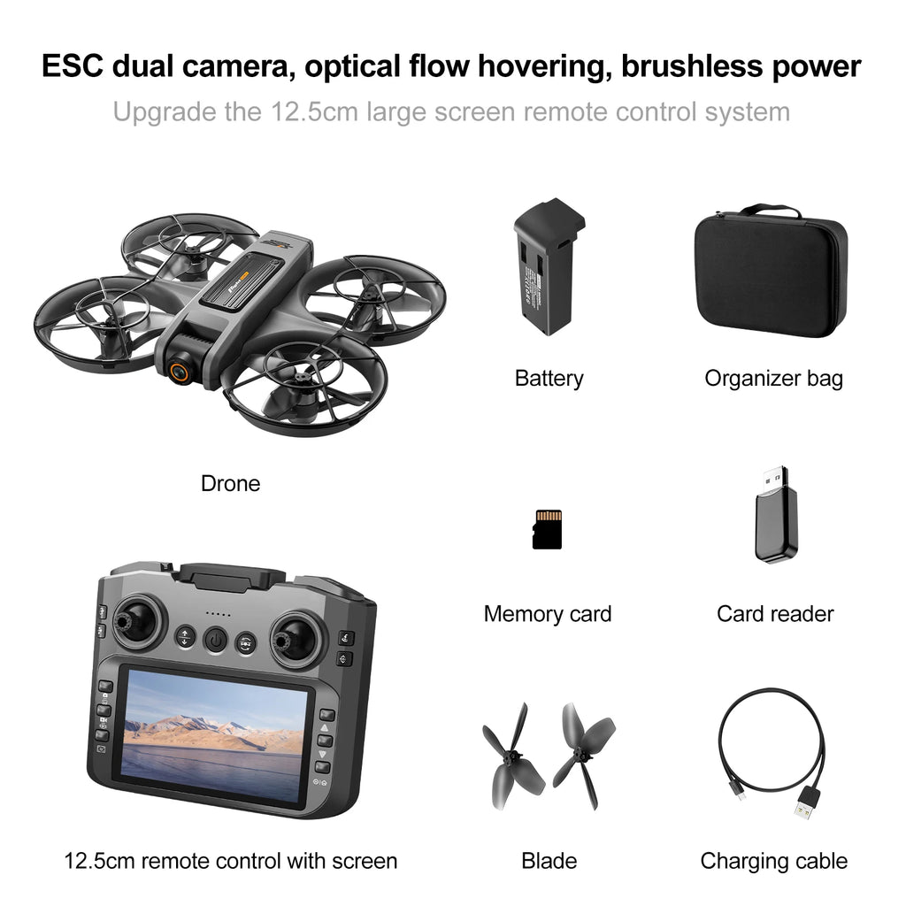 2025 New S156 Large Screen Control Brushless Motor Optical Flow Positioning One Click Takeoff Ultra Stable  drone longo alcance