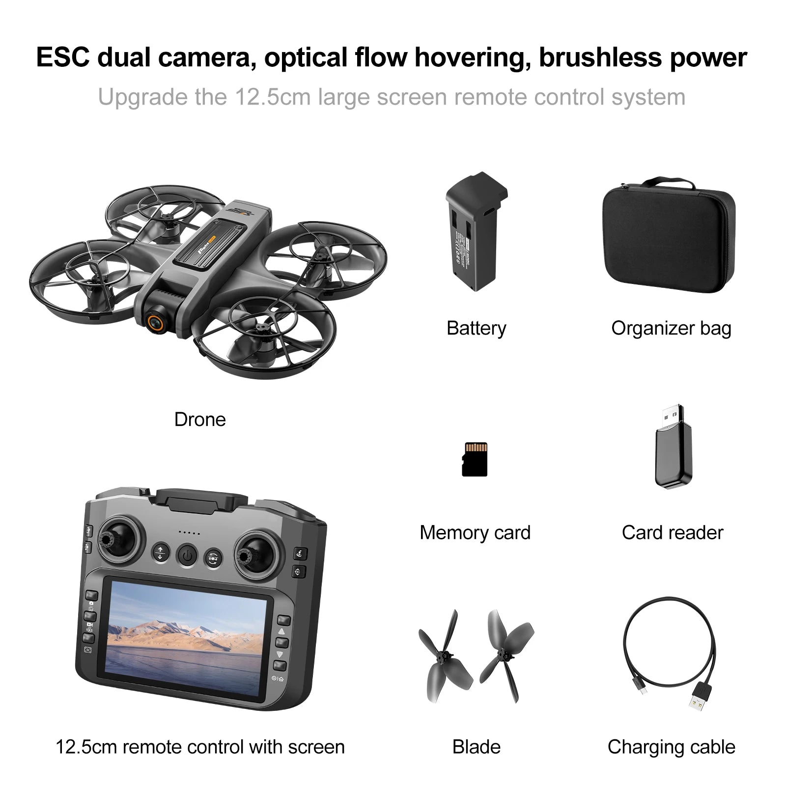 2025 New S156 Large Screen Control Brushless Motor Optical Flow Positioning One Click Takeoff Ultra Stable  drone longo alcance