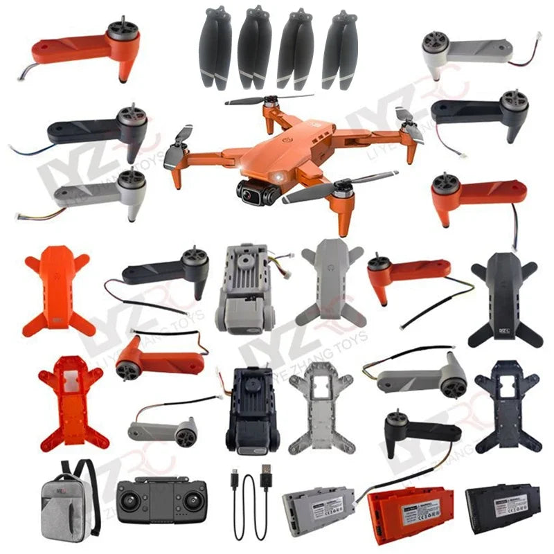 LYZRC L900 pro RC Drone Spare Parts Set - Gyro Upper Lower Shell Receiver GPS Propeller Camera Arm Set with Controller