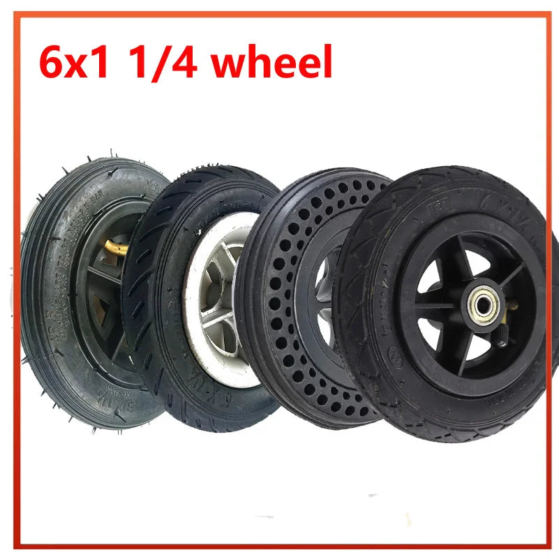 6 Inch 6x1 1/4 Inner Tube Outer Tyre Wheel for Wheelchair Pneumatic Gas Mini Electric Scooter Accessory 6*1 1/4 Inflation Tire
