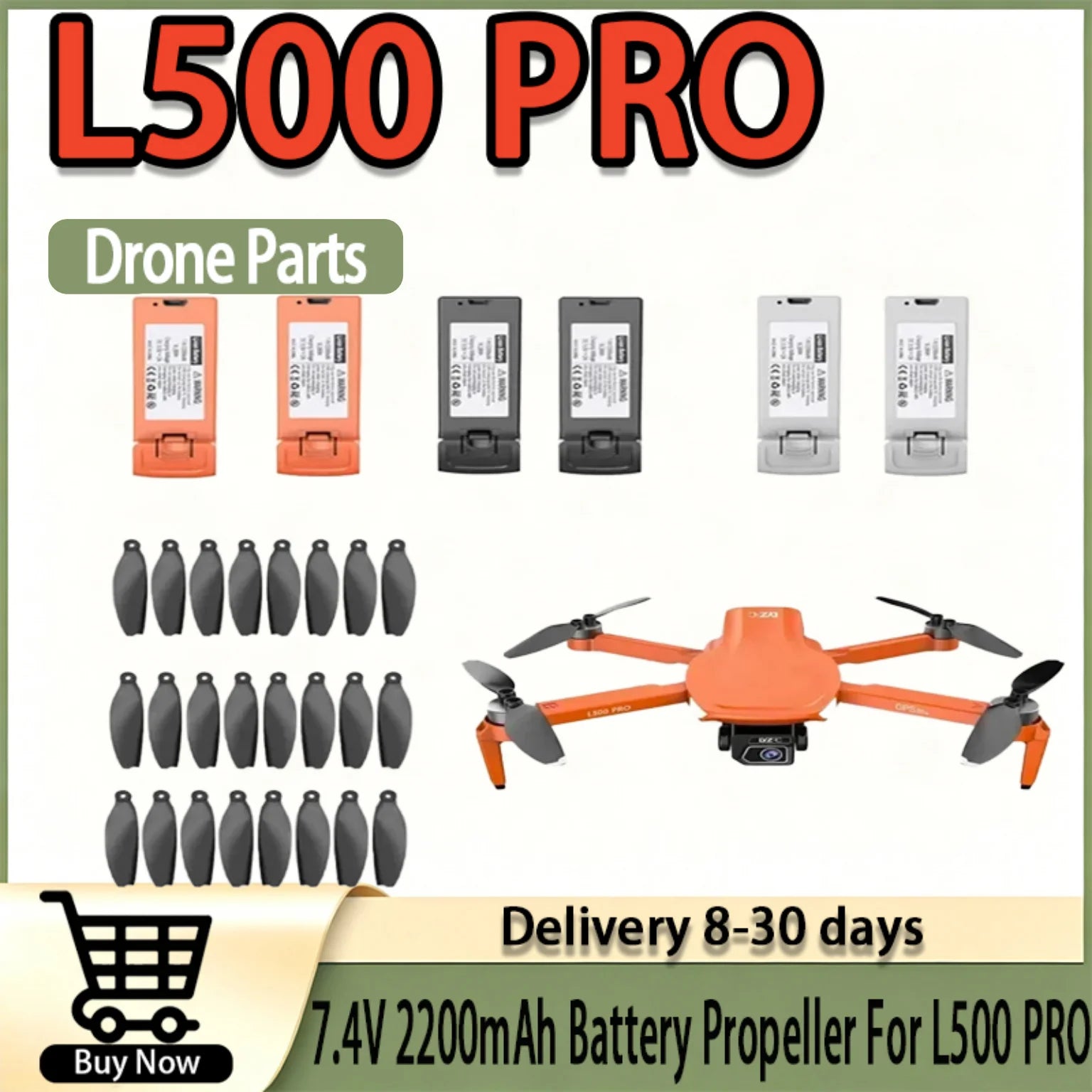 Well-matched accessory pack delivering consistent power output, tailor-made for L500 PRO quadcopter maintenance upgrade