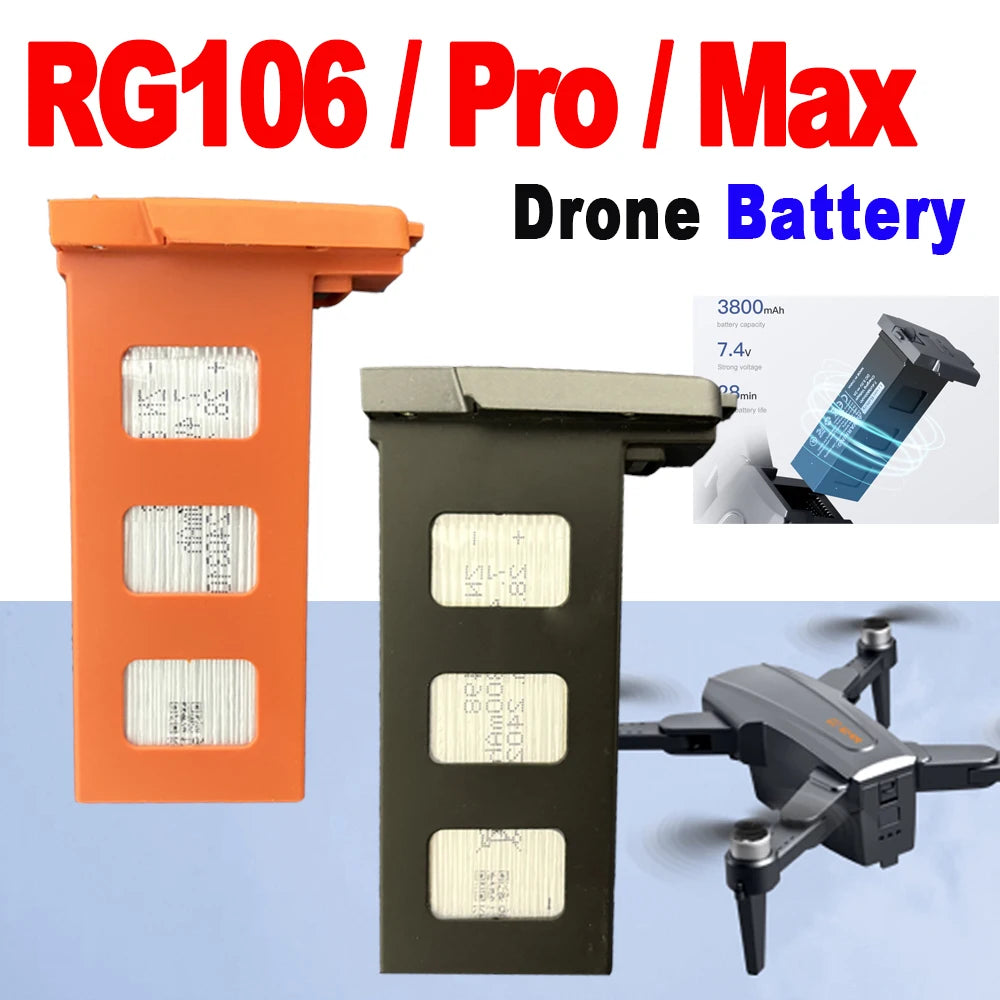 Original RG106 pro Drone Battery 7.4V 3800mAh Spare Battery for RG106 pro Max Dron Essential Drone Accessories Part