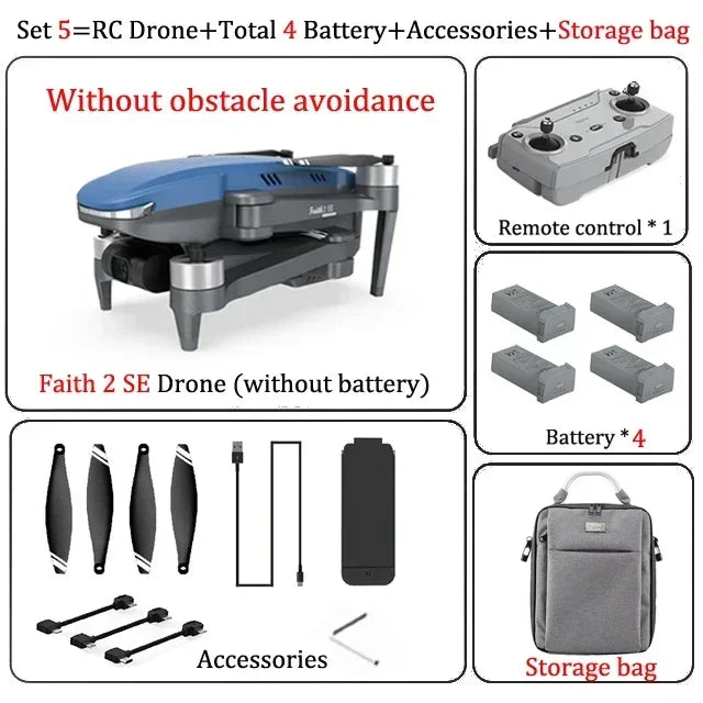 Faith 2 SE With 540° Obstacle Avoidance 3-Axis Gimbal Professional 4K Camera GPS 3KM FPV RC Drone Quadcopter VS SJRC F22 S3