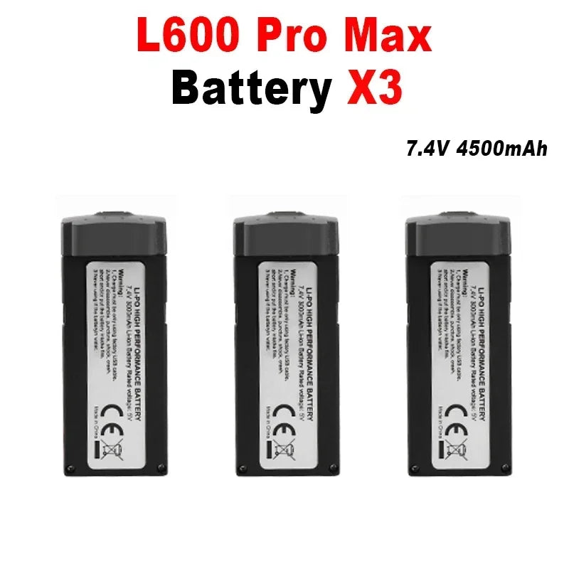 LYZRC L600 ProMax Drone Battery 7.4V 4500mAh Extended Life Quadcopter Battery for L600 ProMax Dron Drone Accessories