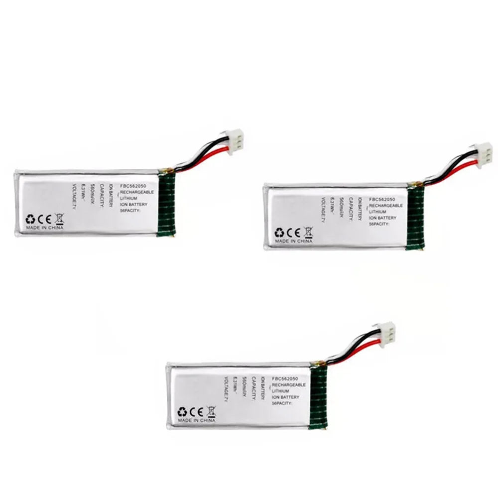 YUNX toys RC ERA C170 7.4V 560mAh C170直升机用AH-64D电池，适用于遥控模型无人机备用电池