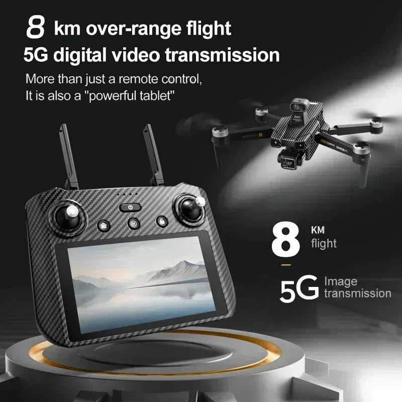 AE86 PRO Max+ Profesional Drone with Obstacle Avoidance FPV GPS Quadcopter 8K HD Camera 3-axis gimbal Aerial Photography RC Dron