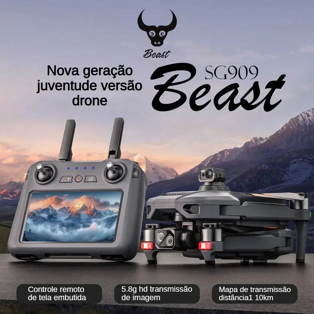 ZLL SG909 Professional Drone 4K Camera 3-Axis Gimbal 5G 360 Obstacle Avoidance Touch Screen FPV Brushless RC Drone SG909max