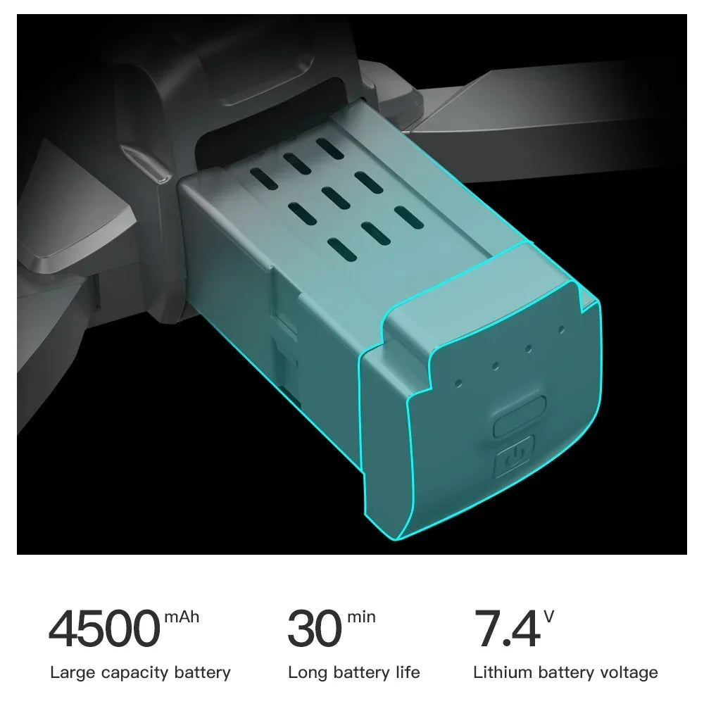 LYZRC L600 ProMax Drone Battery 7.4V 4500mAh Extended Life Quadcopter Battery for L600 ProMax Dron Drone Accessories