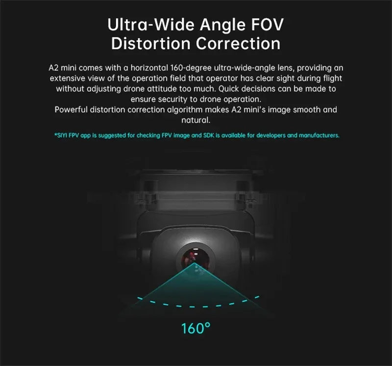 SIYI A2 mini  FPV Gimbal Camera Full HD Starlight night vision FPV Industrial grade three defense Handstand Mode