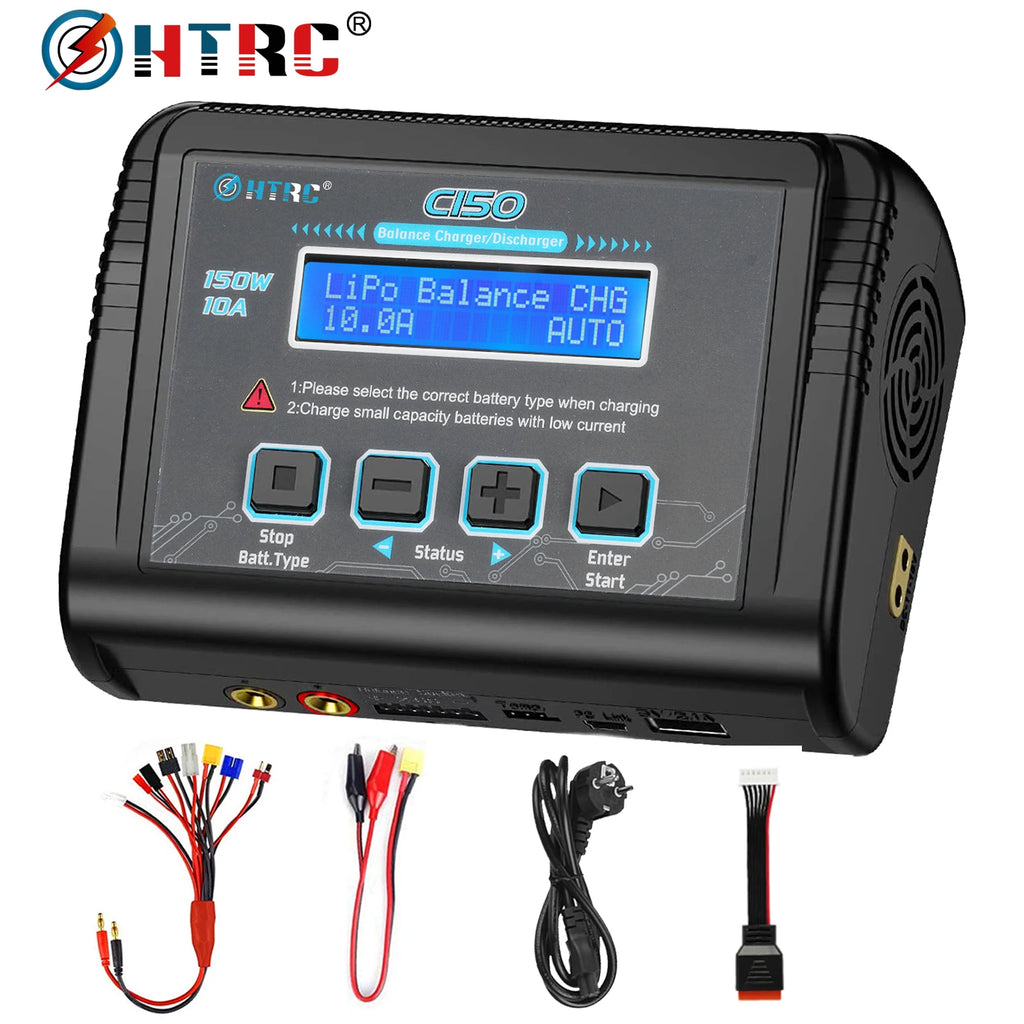 HTRC Original T240/L6X2/C150 Lipo Charger Dual Channel AC 150W DC 240W RC Charger for Lipo NiMH NiCD LiHV NiCd PB Li-ion Battery