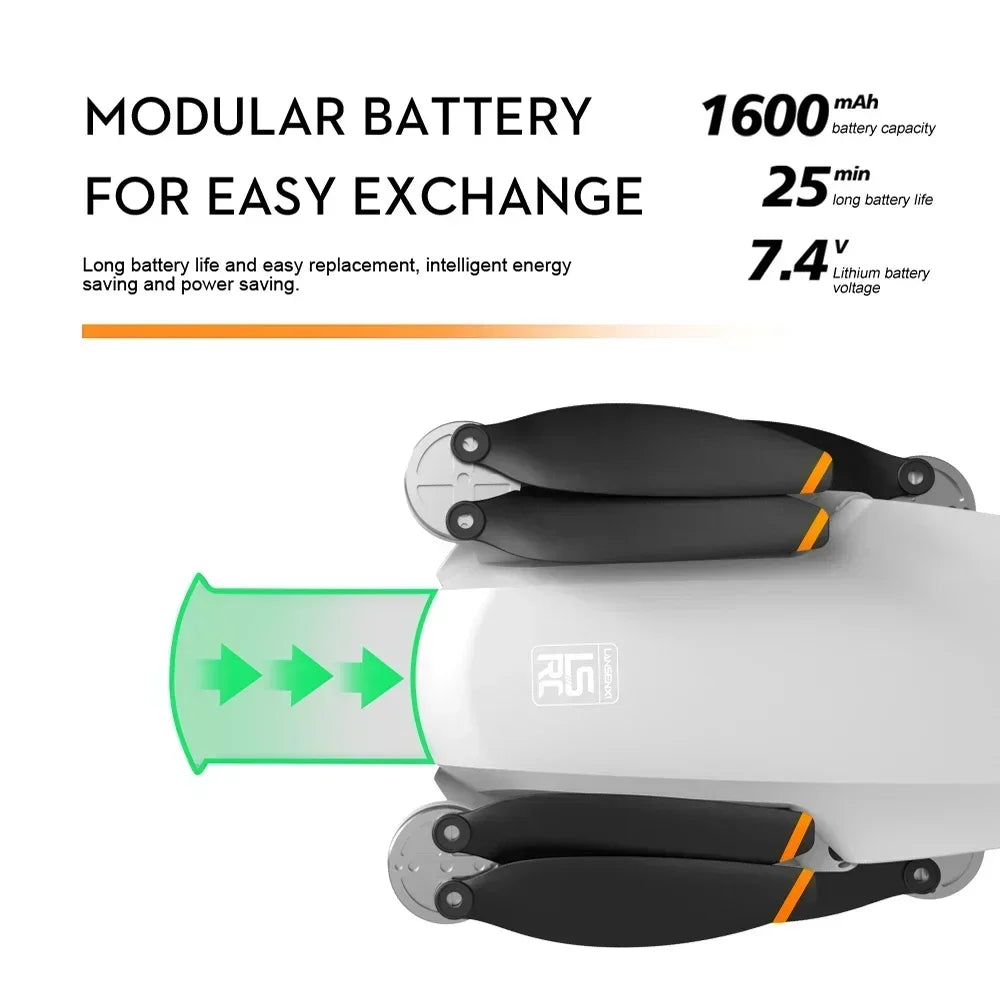 Wholesale Original LSRC S6S Drone Battery 7.4V 1600mAh For S6S MINI Dron Battery Lipo Battery Accessories S6S Parts