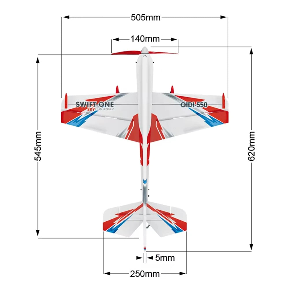 QIDI-550 RC 2.4G Remote Control Aircraft 3D Stunt Glider EPP Foam Brushless Motor Remote Control Aircraft Mode Toy