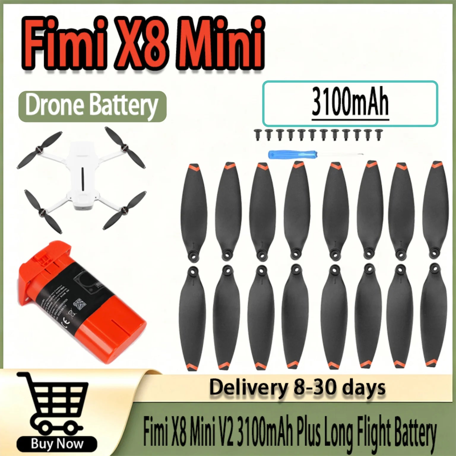 Original 3100mAh Battery plus for Fimi X8 Mini X8 Mini V2 37min Long Flight Spare Part Mini 3 3se Compatible Drone Battery