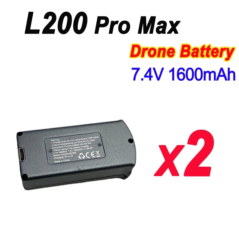 Original Battery L200 PRO MAX Drone 7.4V 1600mAh For L200 PROMAX RC Quadcopter Spare Propeller Dron Parts Accessories