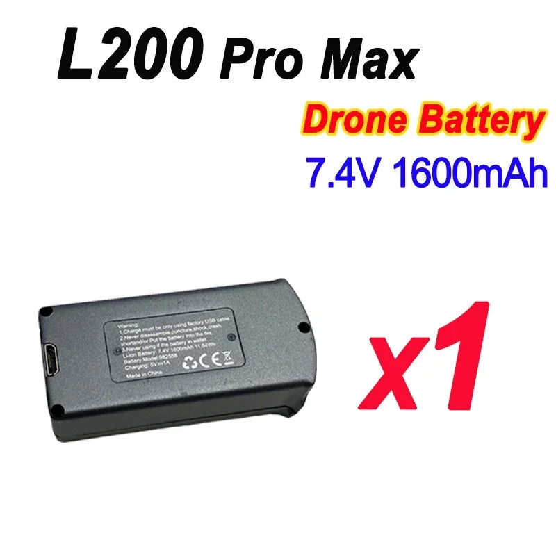 Vanta LYZRC L200 Pro MAX 4K Power Core, 7.4V 1600mAh Battery, Custom Replacement Accessory for L200 Pro MAX Drone