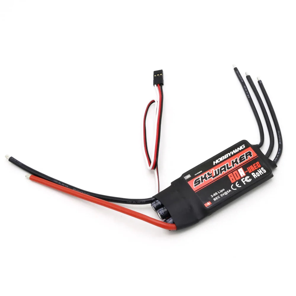 Hobbywing Skywalker V2 40A 50A 60A 80A 12A 20A 30A ESC Speed Controller With UBEC For RC Airplanes Helicopter