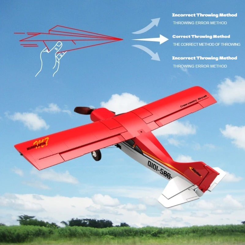 Qidi 560 Multi-Function RC Stunt Flying Drone - Fixed-Wing Glider Electric Remote Control Airplane Toy