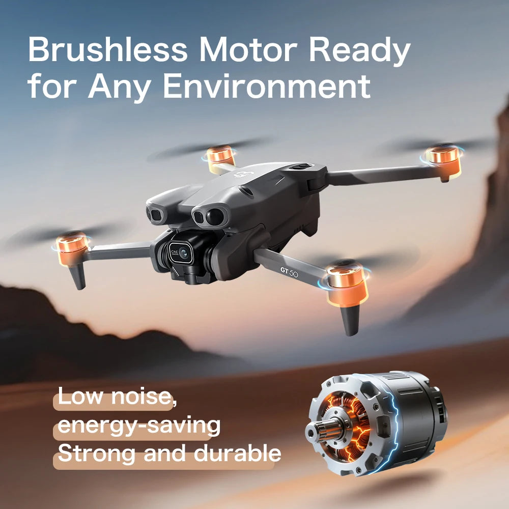 Lenovo GT50 Drone 360° Obstacle avoidance 8K Professional WIFI Aerial Photography Brushless Motor Foldable Quadcopter Dron Toys