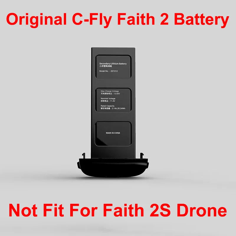 Original 11.4V 3100mAh Li-Poly Battery For CFly Faith 2 3-Axis Gimbal Professional 4K HD Camera GPS 5KM FPV RC Drone Spare Parts