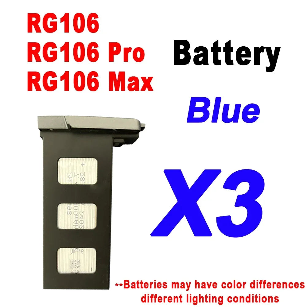 RG106 Drone Battery RG106 Pro Drone Original Battery 7.4V 3800mAh 28min Fright Time RG106 Drone Accessories Spare Battery