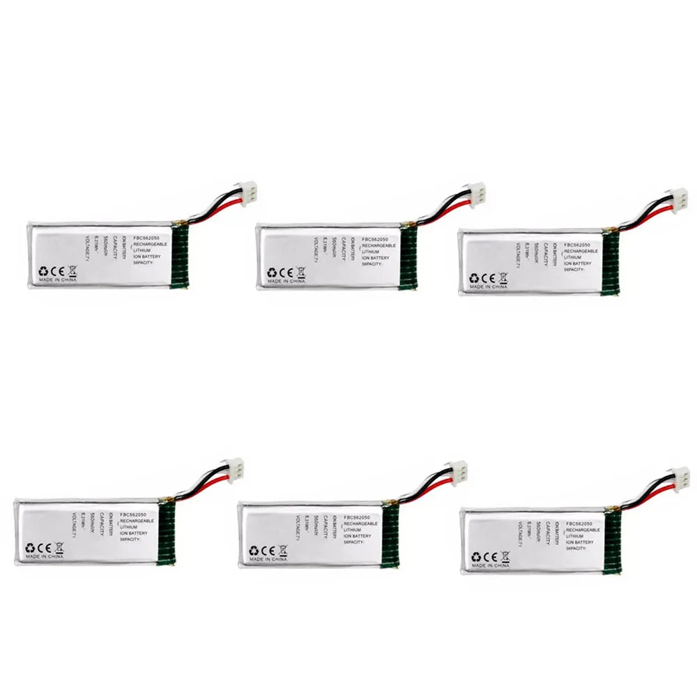 YUNX玩具RC ERA C170直升机7.4V 560mAh电池，适用于AH-64D模型直升机的C170电池配件