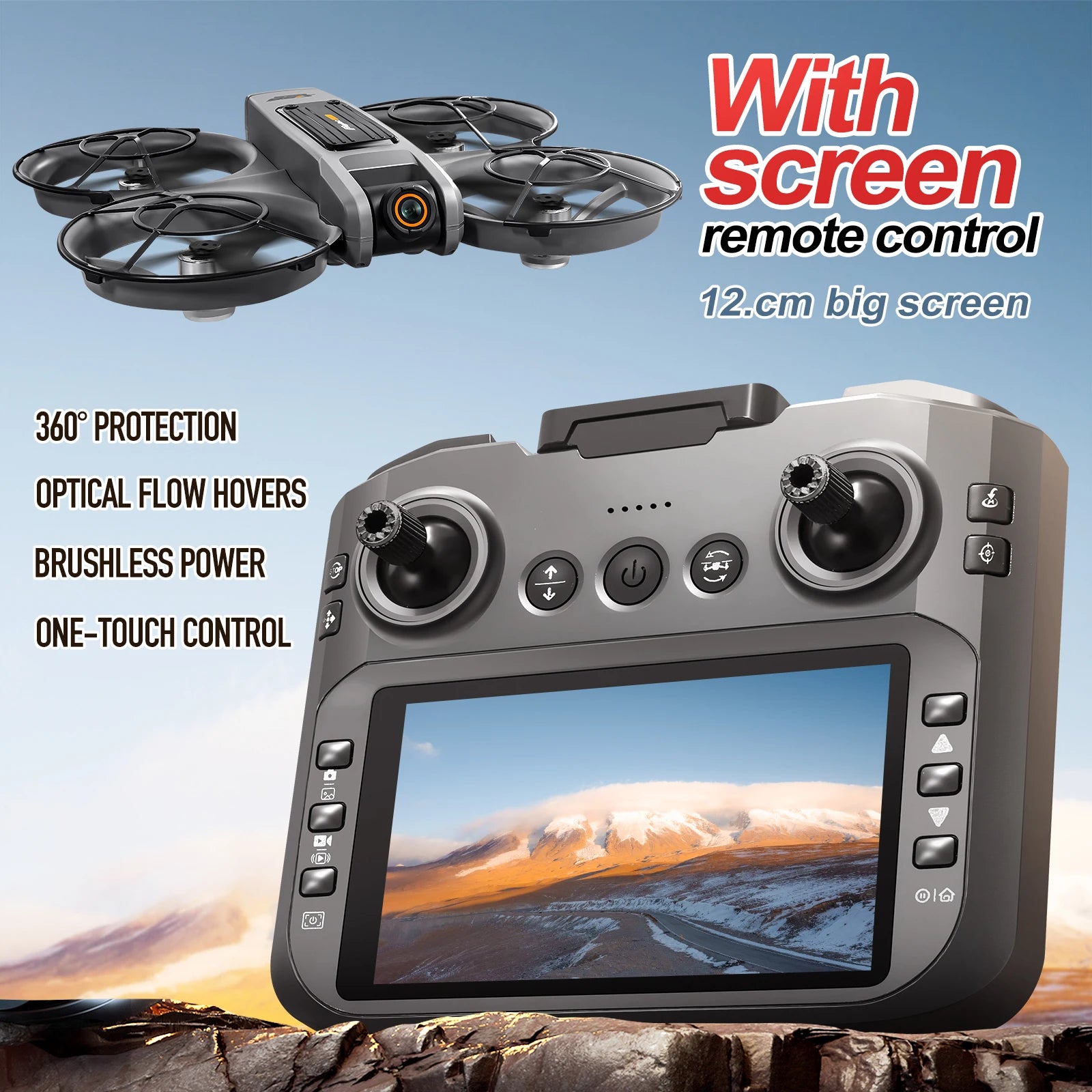 2025 New S156 Large Screen Control Brushless Motor Optical Flow Positioning One Click Takeoff Ultra Stable  drone longo alcance