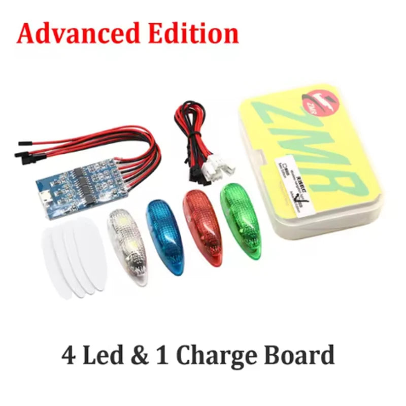 ZMR Wireless Navigation Light III 1S Rechargeable 4 modes LED lights for RC Airplane Hobby Plane Drone Car Boat Toy Part