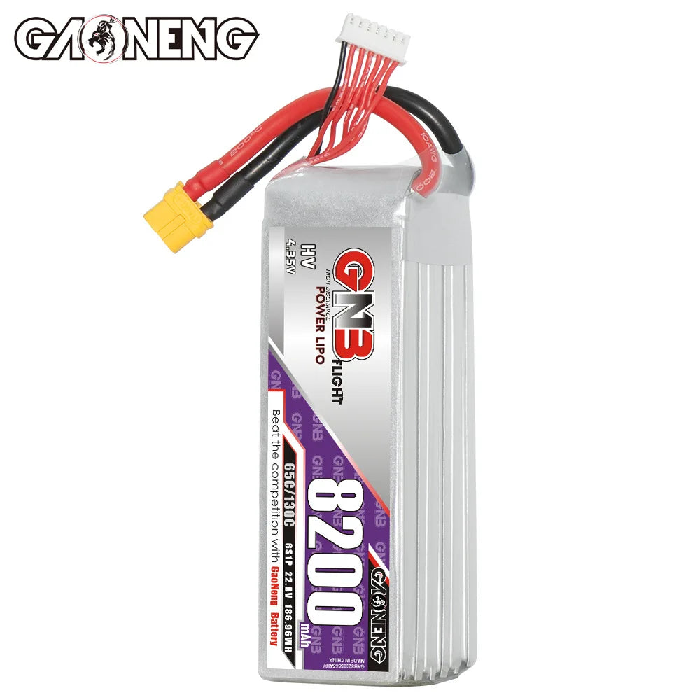 For GNB Drone Battery 8200mAh 6S 22 8V 65C RC FPV Racing Quadcopter LiPo HV Power Pack For Remote Control UAV