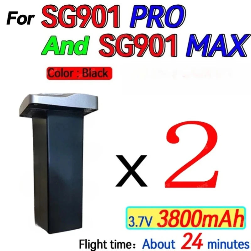 ZLL SG901 Pro/Max Battery 3.7V 1800mAh/3800mAh Replacement Newly upgraded Accessories Part 24mins Flight Time Drone Battery