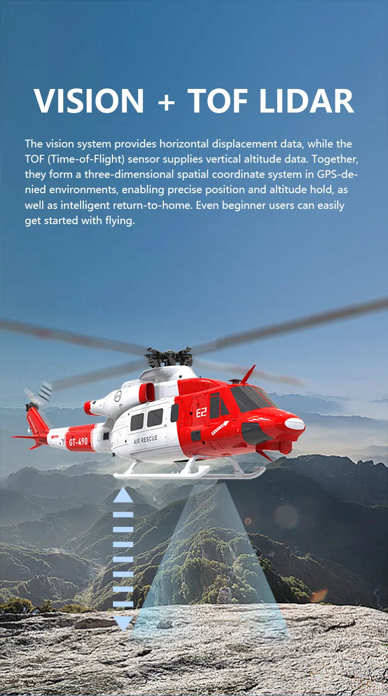 New Goosky E2 Gps 1/35 Rc Helicopter Dual Brushless Motor Tof Flight Control System Bnf/Rtf Remote Control Helicopter Toy Gift