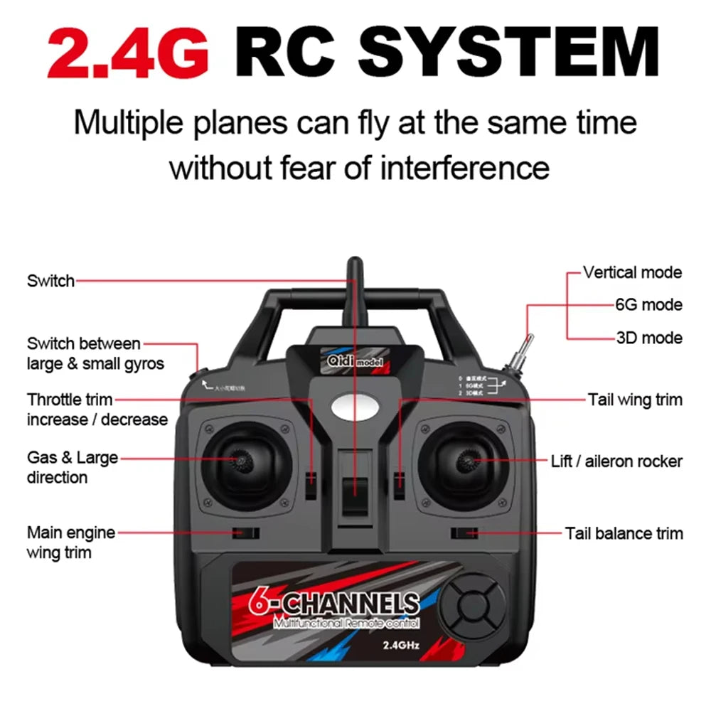 QIDI-550 RC 2.4G Remote Control Aircraft 3D Stunt Glider EPP Foam Brushless Motor Remote Control Aircraft Mode Toy